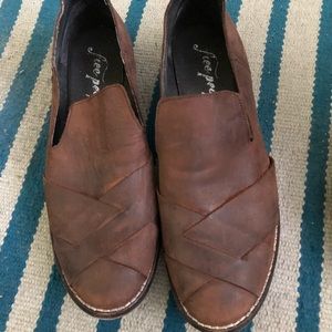 Free people leather loafers